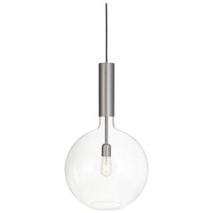 Sabina Grubbeson Rosdala Large Iron Clear Glass Ceiling Lamp by Konsthantverk