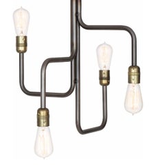 Sabina Grubbeson Strapatz Black Oxide Steel Ceiling Lamp by Konsthantverk