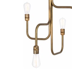 Sabina Grubbeson Strapatz Brass Ceiling Lamp by Konsthantverk