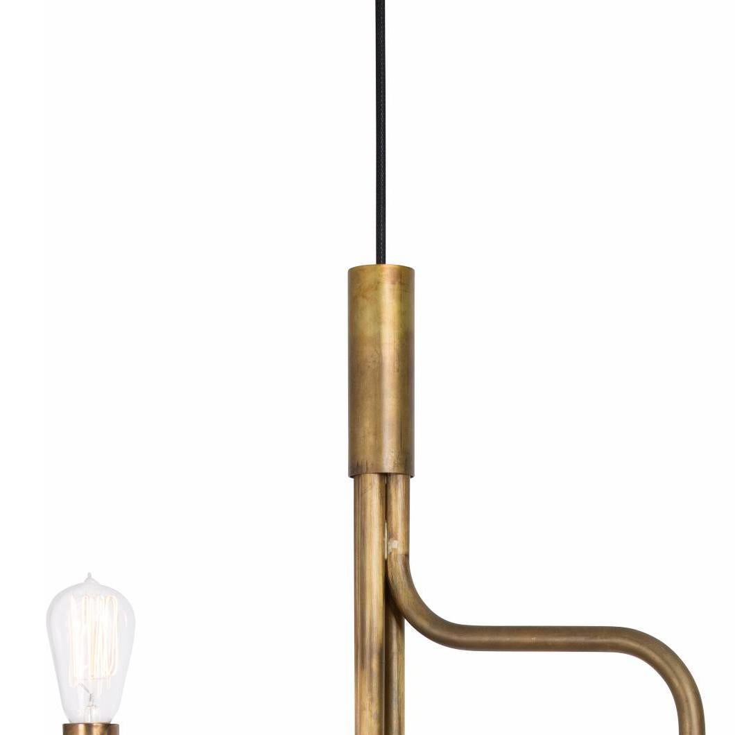 Swedish Sabina Grubbeson Strapatz Brass Ceiling Lamp by Konsthantverk