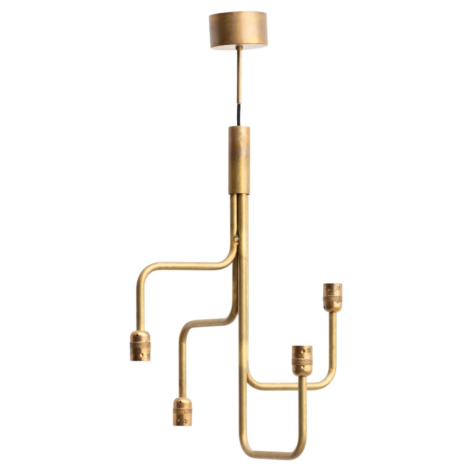 Sabina Grubbeson Strapatz Ceiling Small Raw Brass by Konsthantverk Tyringe