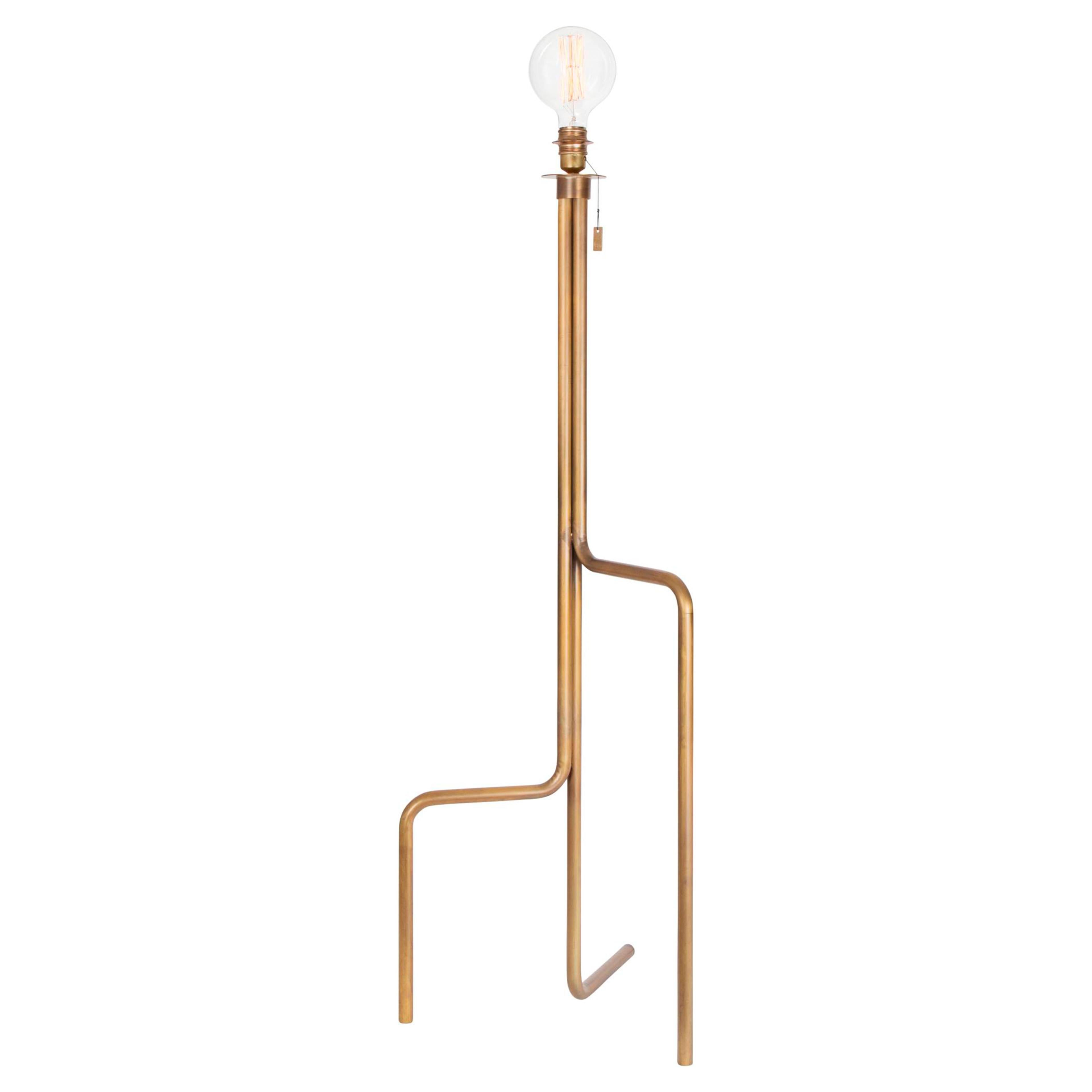 Floor lamp model Strapatz designed by Sabina Grubbeson and manufactured by Konsthantverk. 

The production of lamps, wall lights and floor lamps are manufactured using craftsman’s techniques with the same materials and techniques as the first