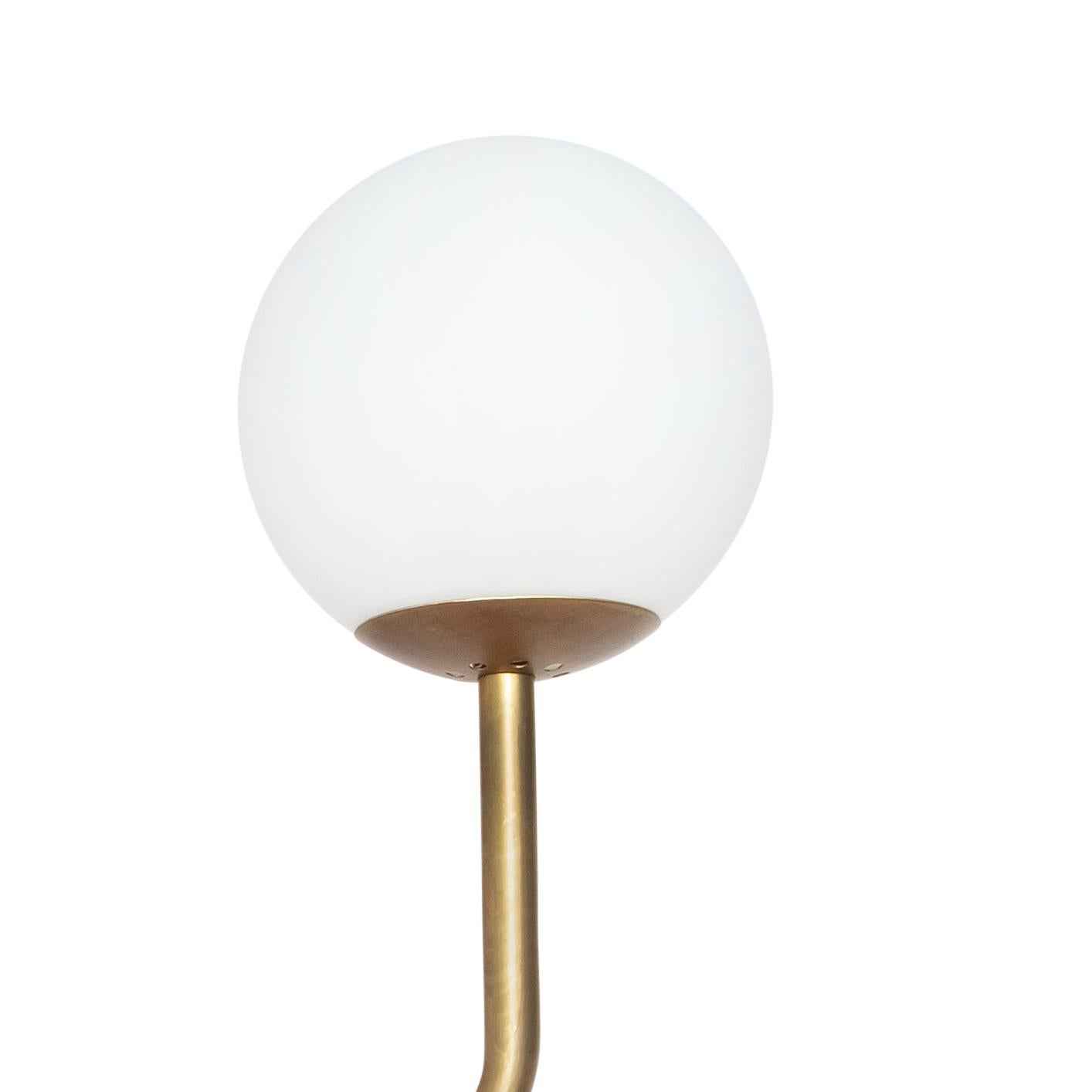 Scandinavian Modern Sabina Grubbeson Strapatz Glob Brass Ceiling Lamp by Konsthantverk For Sale