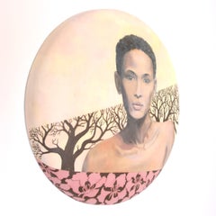 "Tondo - In Full Sun", unique, original, ceramic, painting, sgraffito