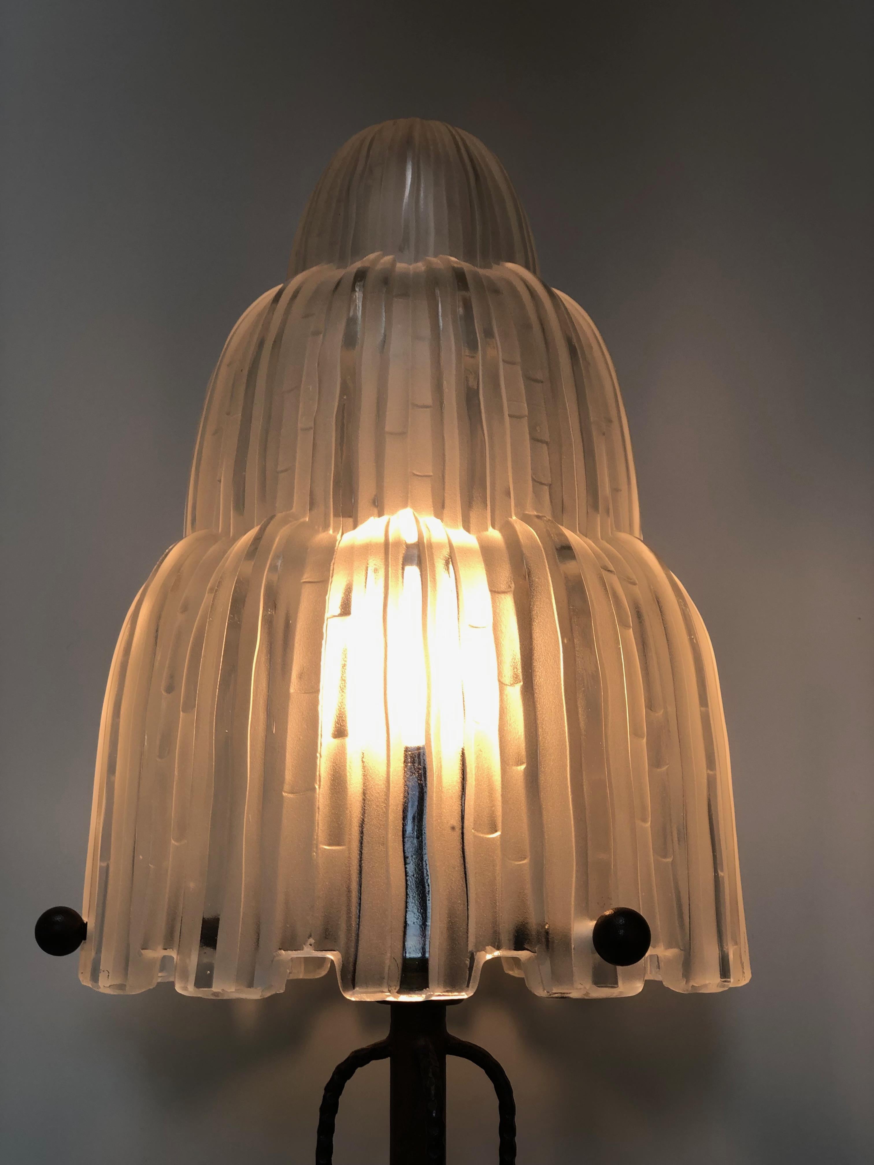 Sabino Art Deco Waterfall Lamp In Excellent Condition For Sale In NANTES, FR