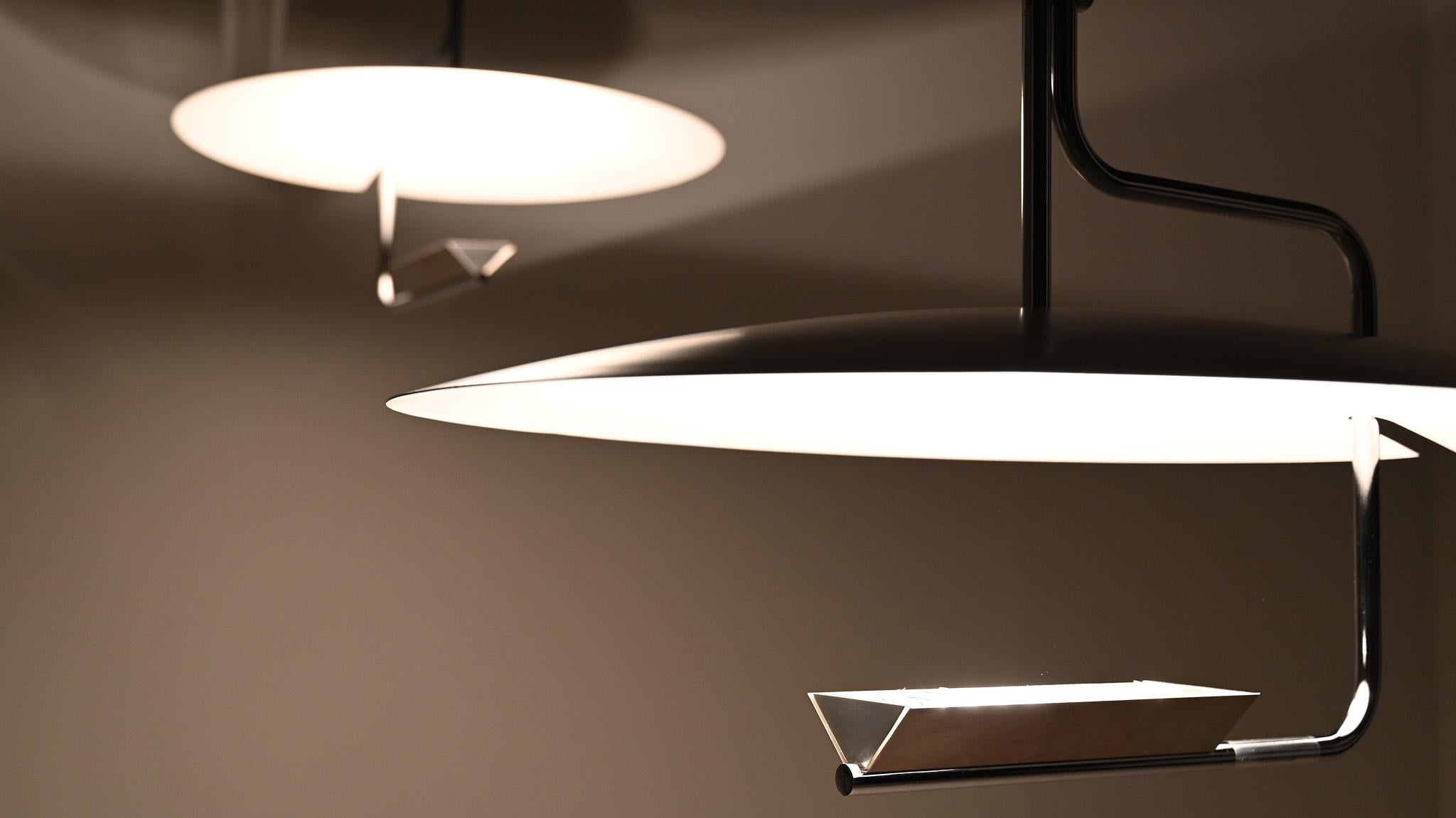 Plafón Sabine Charoy Modelo 20575 Verre Lumière Cromo Lacado Minimalista 2
