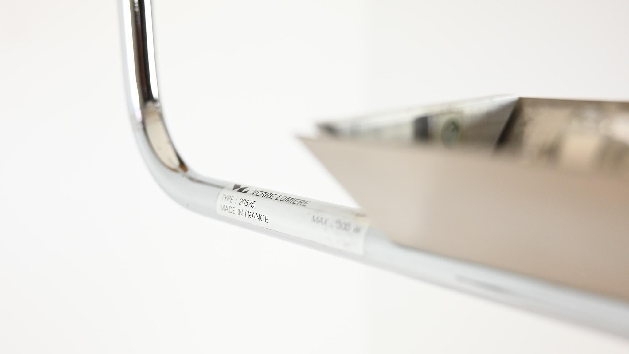 Plafón Sabine Charoy Modelo 20575 Verre Lumière Cromo Lacado Minimalista 8