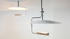 Sabine Charoy Ceiling Light Model 20575 Verre Lumière Chrome Lacquer Minimalist