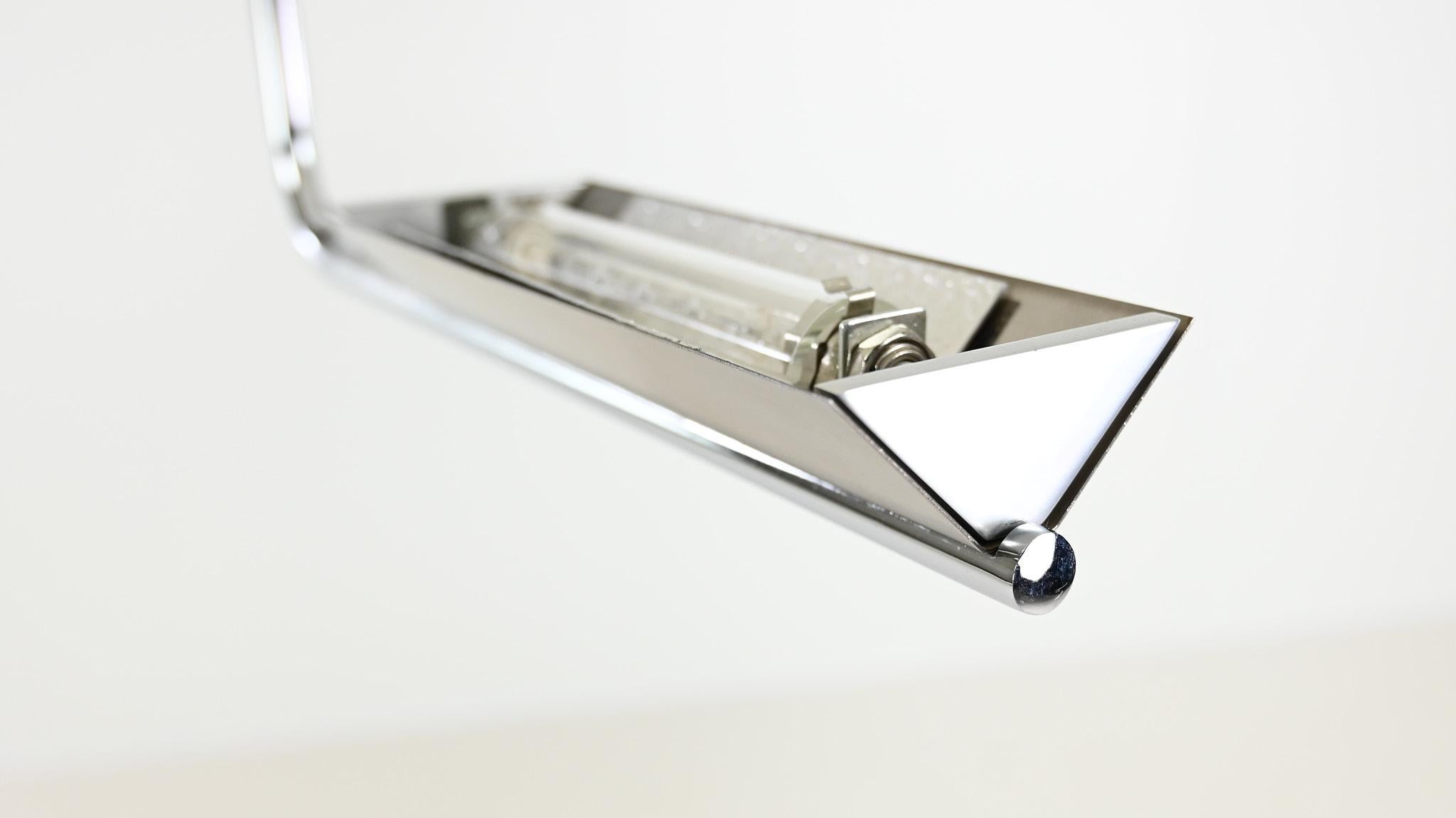 Plafón Sabine Charoy Modelo 20575 Verre Lumière Cromo Lacado Minimalista Anodizado