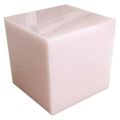 Sabine Marcelis Pale Pink Candy Cube Contemporary Design Side Table Cast Resin