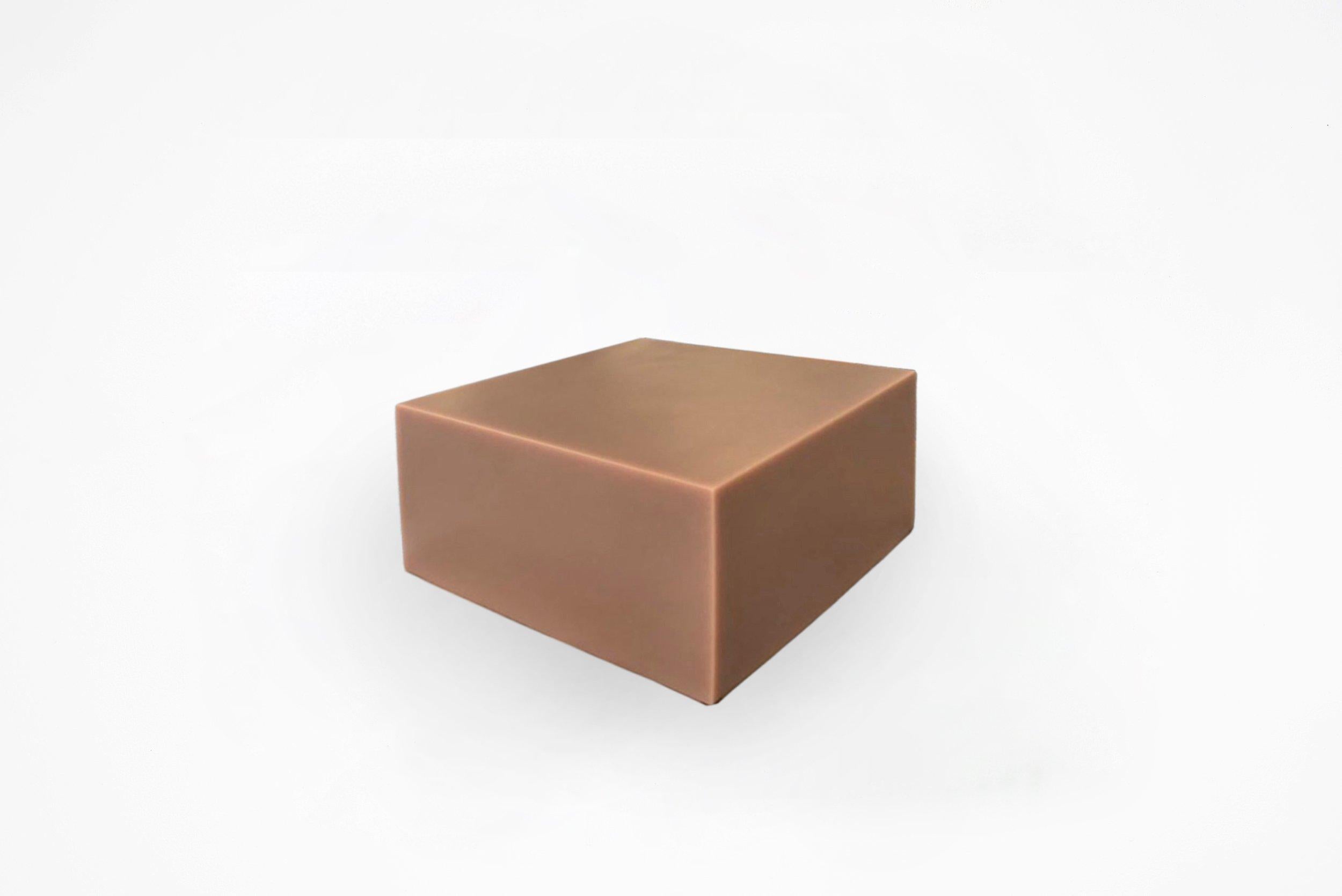 Dutch Sabine Marcelis Custom Candy Cube Colour Brown Contemporary Side Table Resin For Sale