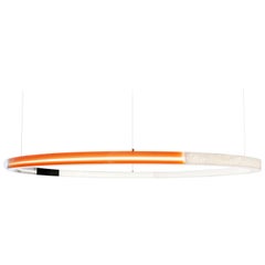 Sabine Marcelis Contemporary Amber Red Resin Circular Pendant Lamp Filter Series