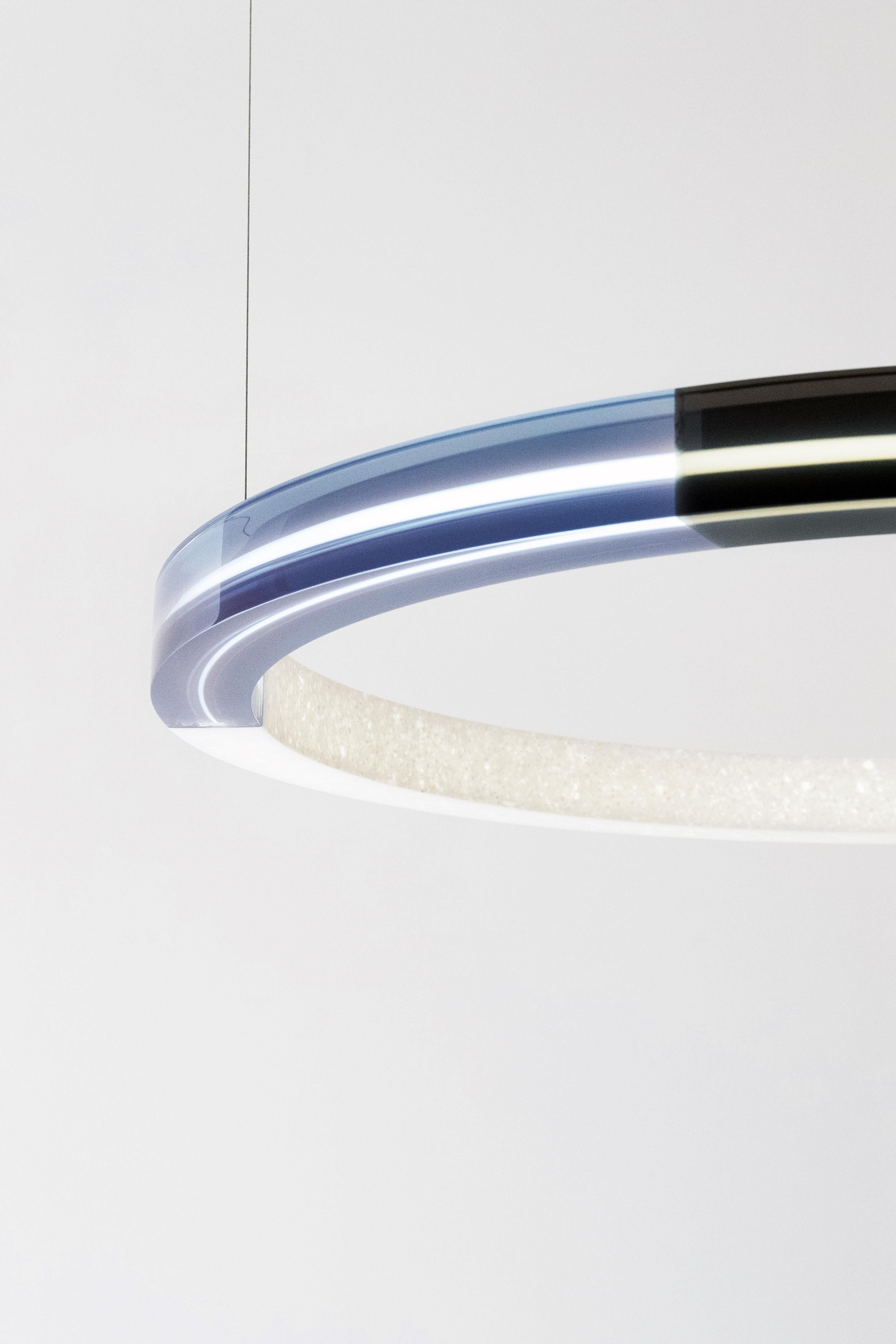 Sabine Marcelis chandelier from the Filter series in color blue.
Made from resin, high macs and neon.
Manufactured by Sabine Marcelis.
Produced exclusively for SIDE GALLERY.
Made in, Rotterdam, The Netherlands in 2020.
High macs, cast resin,