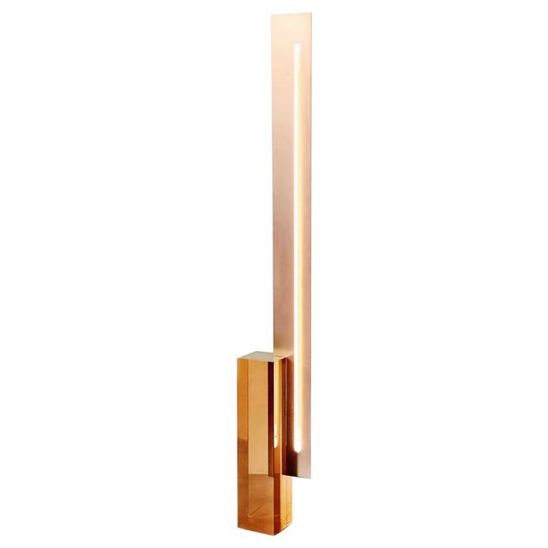 Sabine Marcelis Contemporary Floor Lamp 170 Bronze Orange Resin Metal Plate 2020