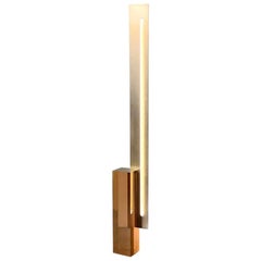 Sabine Marcelis Contemporary Floor Lamp 190 Ochre Gold Resin Silver Metal Plate 