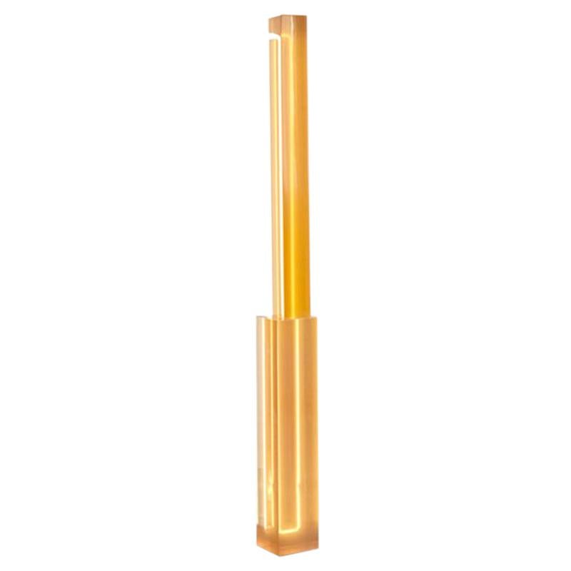 Sabine Marcelis Ochre Yellow TOTEM 170 Floor Light Transparent Resin Neon