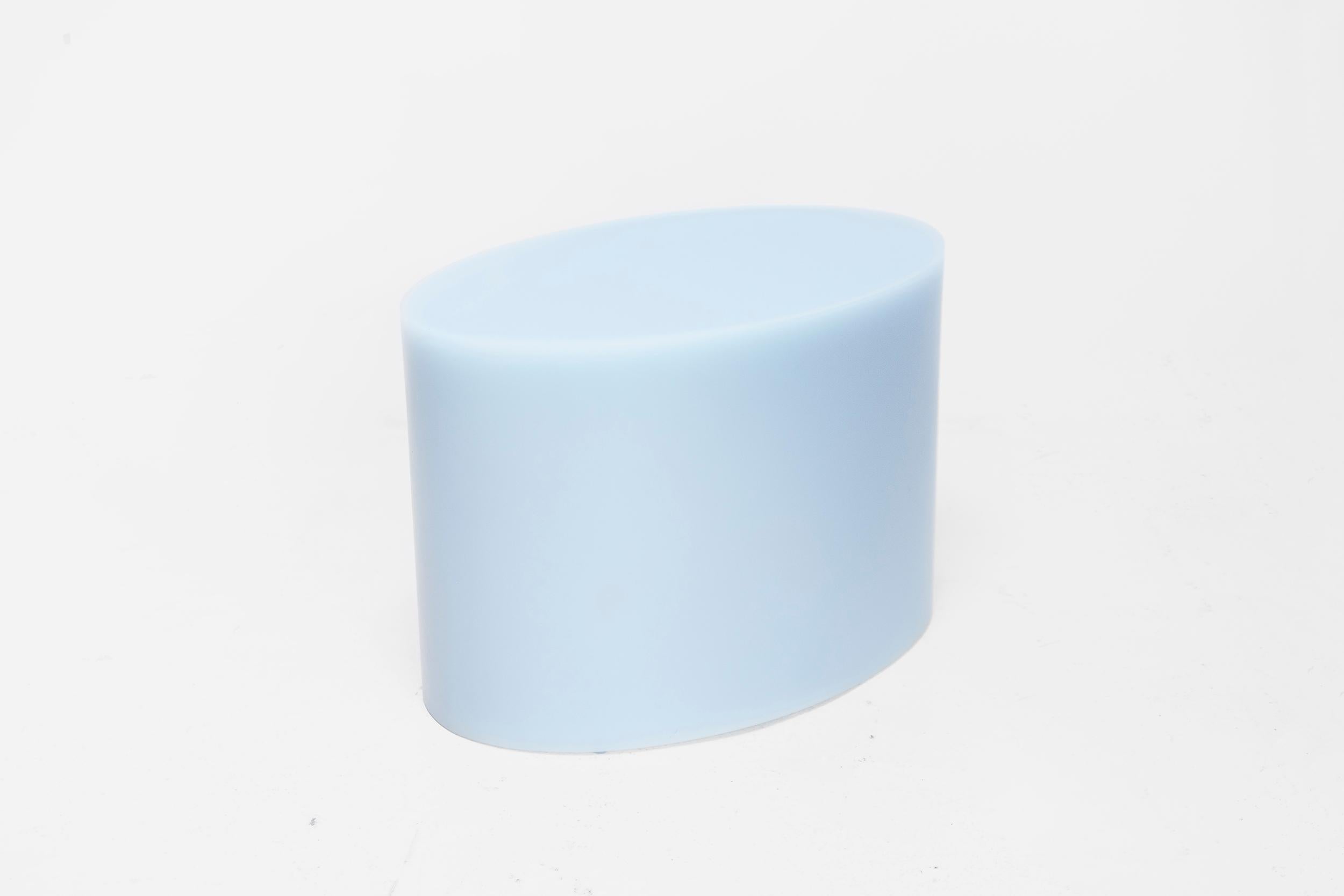 Sabine Marcelis Oval Side Table, Light Blue Cast Resin, Rotterdam, 2019 In New Condition For Sale In Barcelona, ES