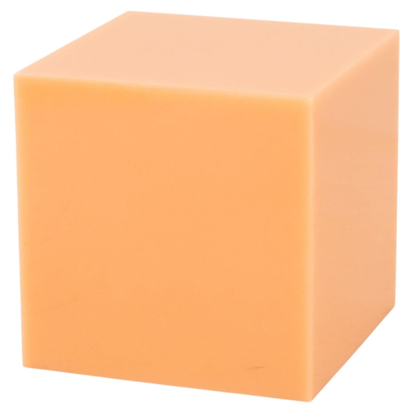 Peach Candy Cube Stool by Sabine Marcelis, High Polished Resin, 2021