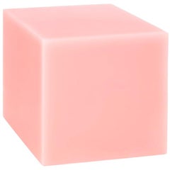 Sabine Marcelis Pink Resin Candy Cube Contemporary Square Side Table, Rotterdam