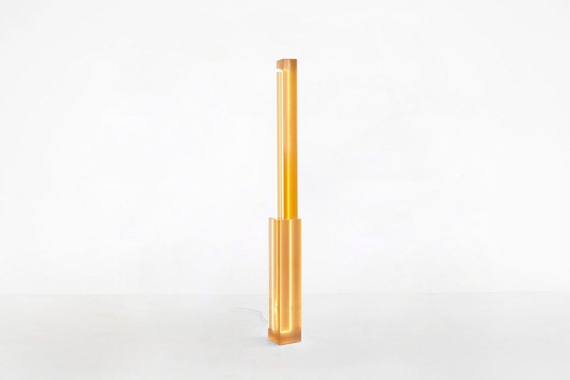Sabine Marcelis 
Floor lamp model “TOTEM”
Manufactured by Sabine Marcelis
Produced in exclusive for Side Gallery
Rotterdam, The Netherlands 2018
Resin, Neon (+transformer).

Measurements:
18 cm x 17 cm x 170h cm
7.08 in x 6.69 in x 66.92 H