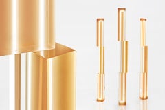 Sabine Marcelis, TOTEM 190 Light, Yellow Resin and Neon Light Contemporary Lamp