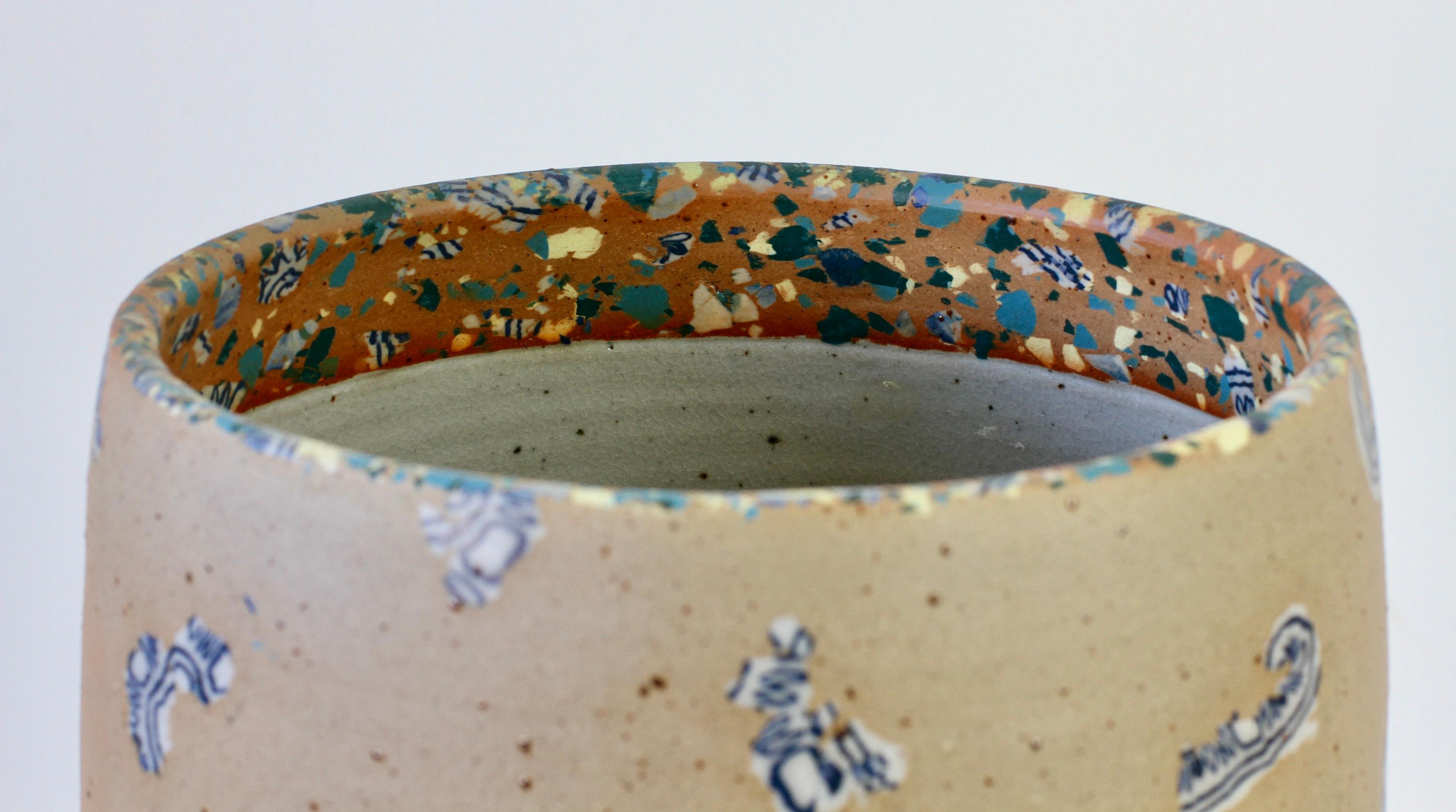 Sabine Moshammer Vase ou Umbrella Stand en poterie de studio d'art allemand, c.C. 1990 en vente 6