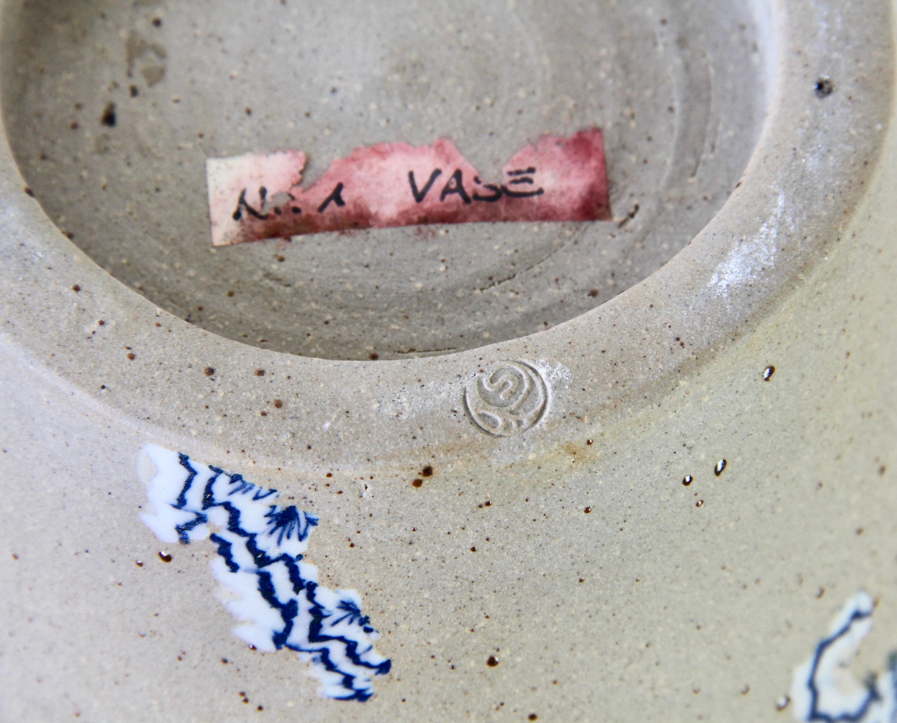 Sabine Moshammer Vase ou Umbrella Stand en poterie de studio d'art allemand, c.C. 1990 en vente 12