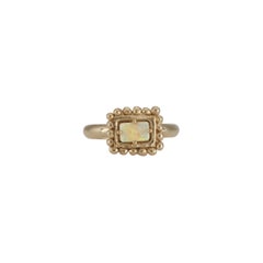 Sabine Ring with Australian Opal, 18 Karat Yellow Gold