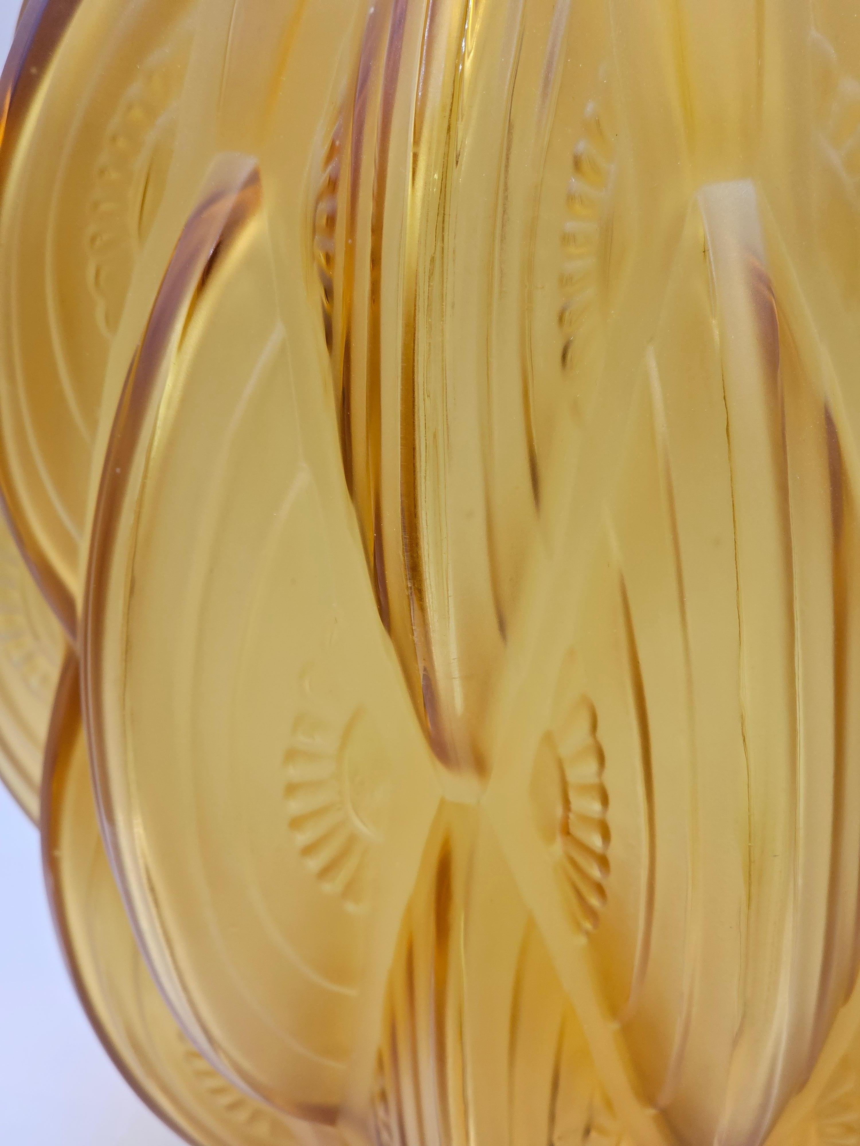 Sabino Art Deco Crystal Vase In Excellent Condition In Kitzbühel, Tirol