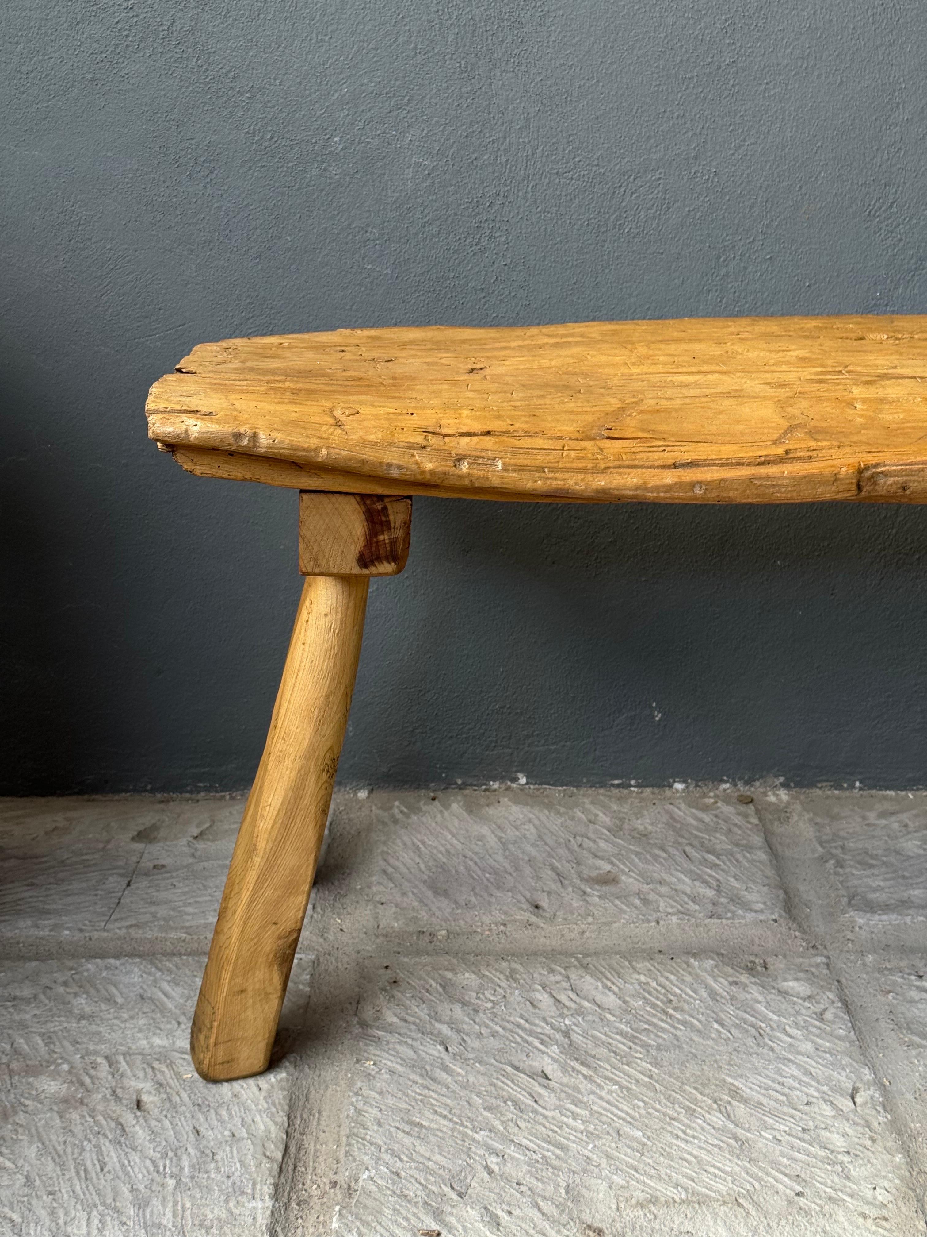 Sabino bench from Puebla, Mexico. Newly fabricated using a 19th century plank door.