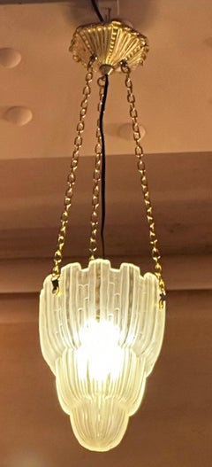 Sabino French Art Deco Chandelier Ceiling Lamp 1930s