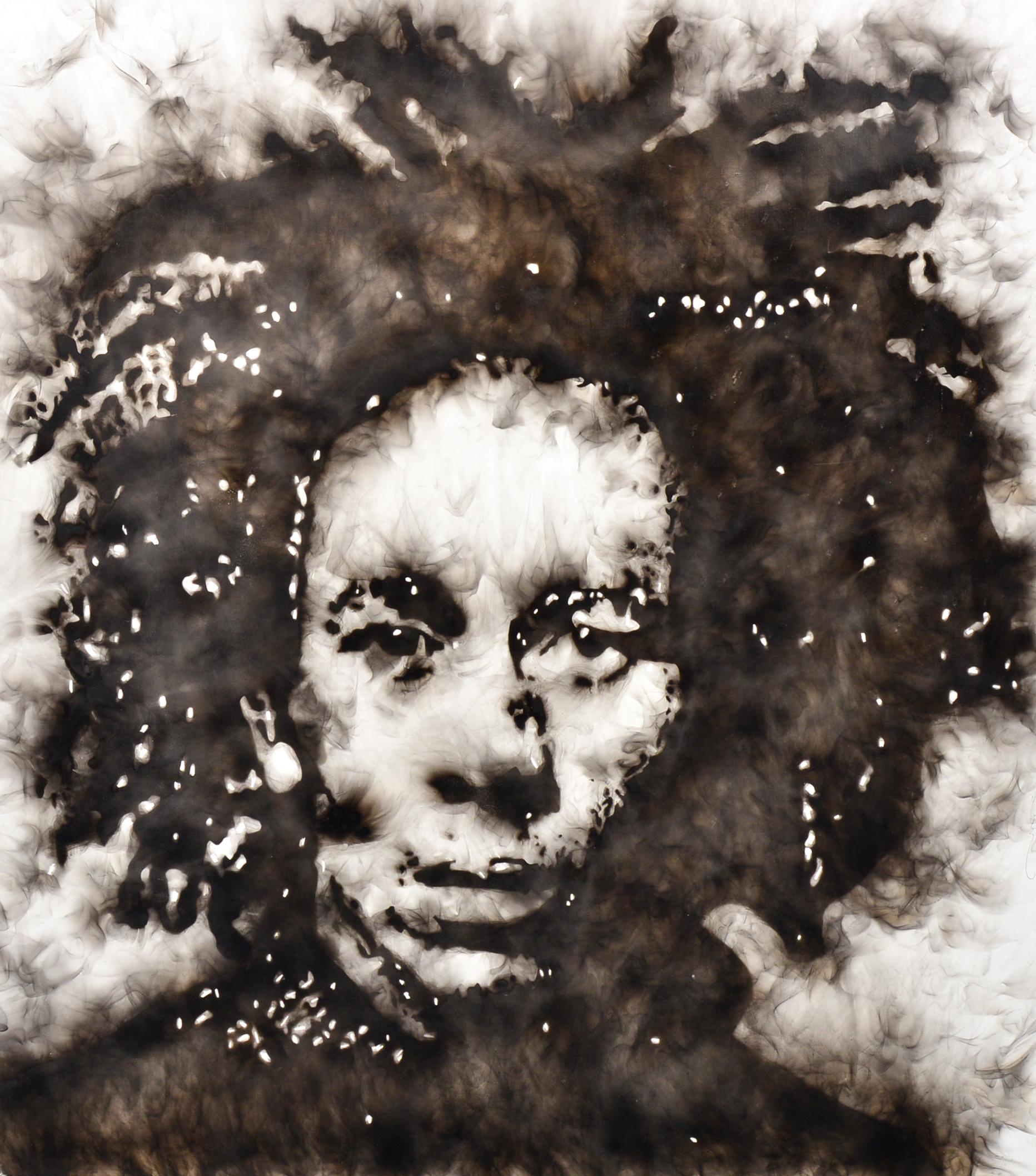 Sabino Guiso Portrait Painting -  Large Sabino Guisu Smoke Painting, Bob Marley