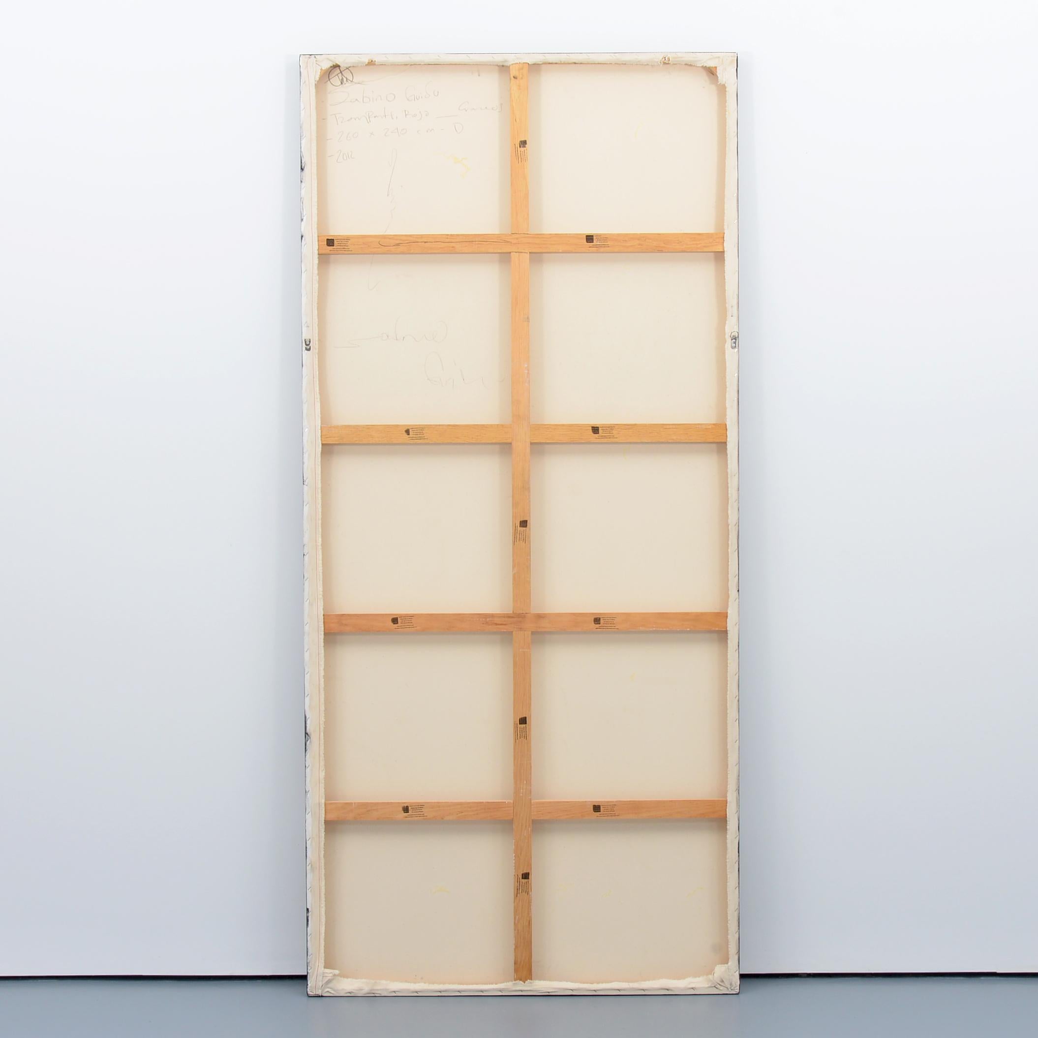 Quadro di fumo grande di Sabino Guiso, Teschi, 102″H. 3