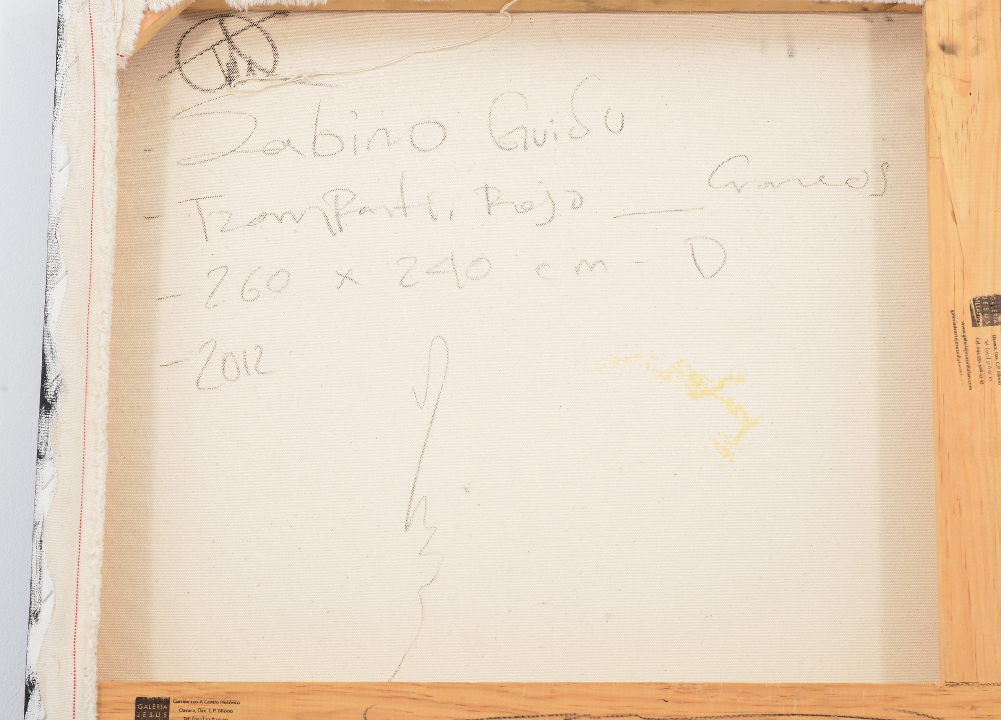 Quadro di fumo grande di Sabino Guiso, Teschi, 102″H. 4