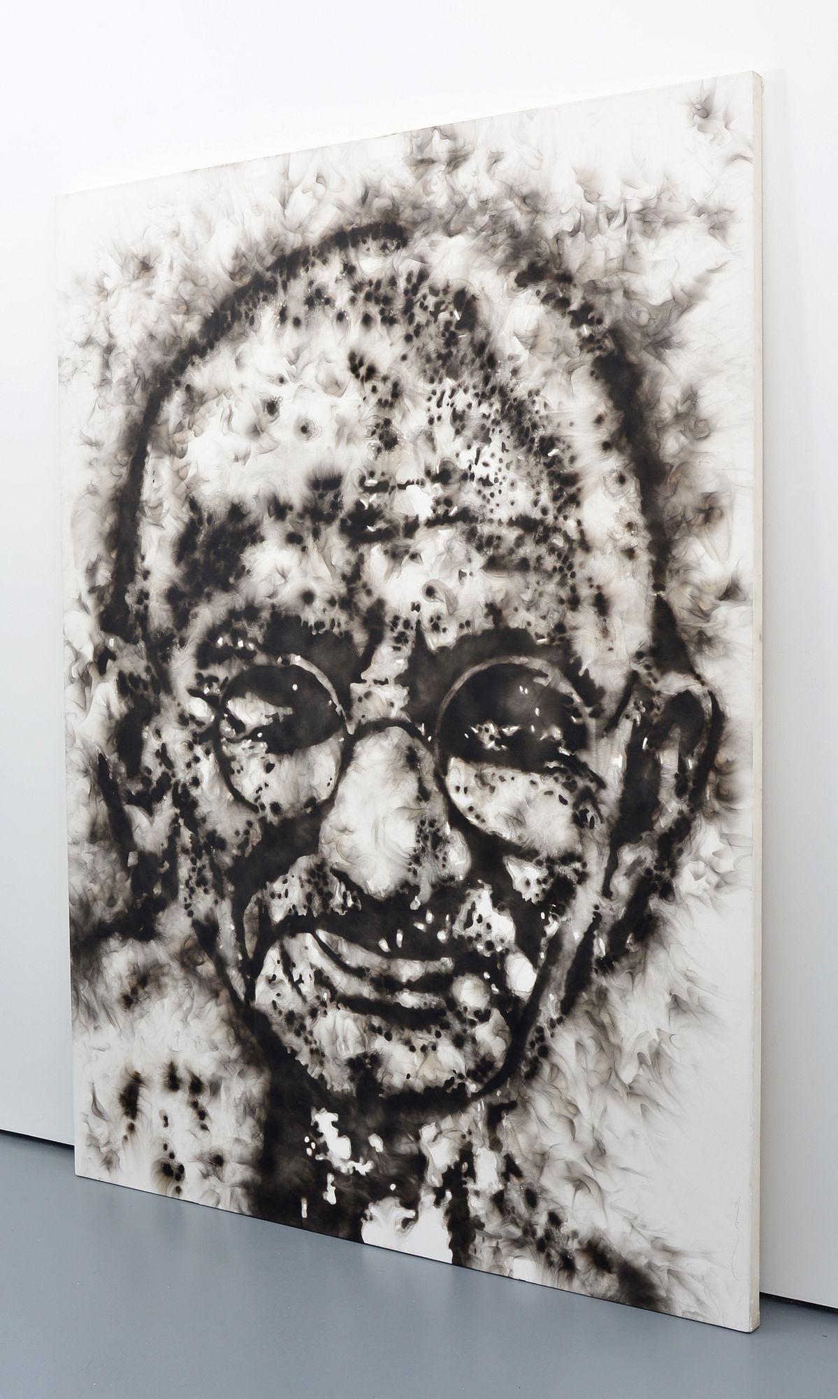 Großes Sabino Guisu-Rauchgemälde, Mahatma Gandhi, 95