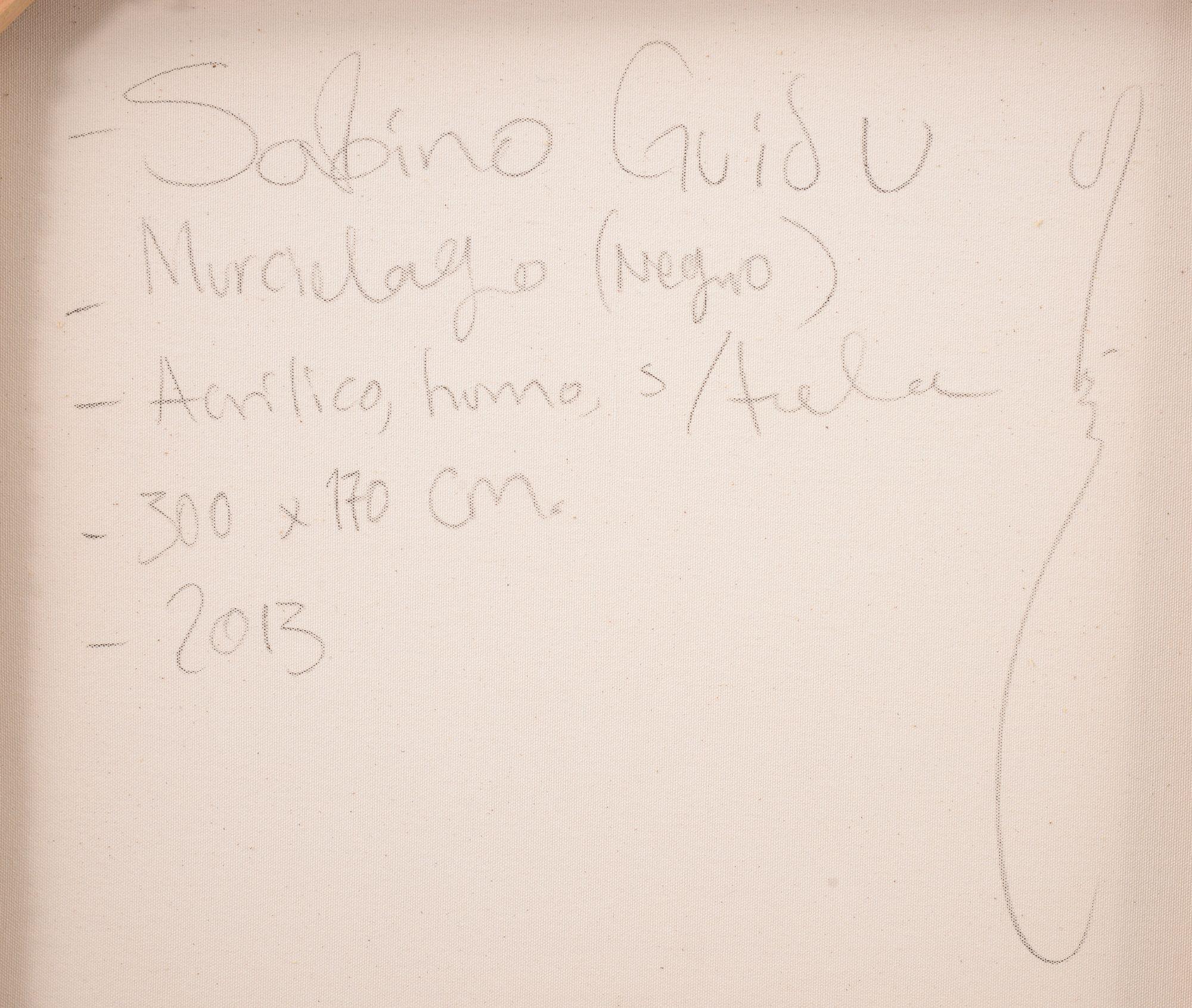 Quadro di fumo massiccio di Sabino Guisu, pipistrello, 118 