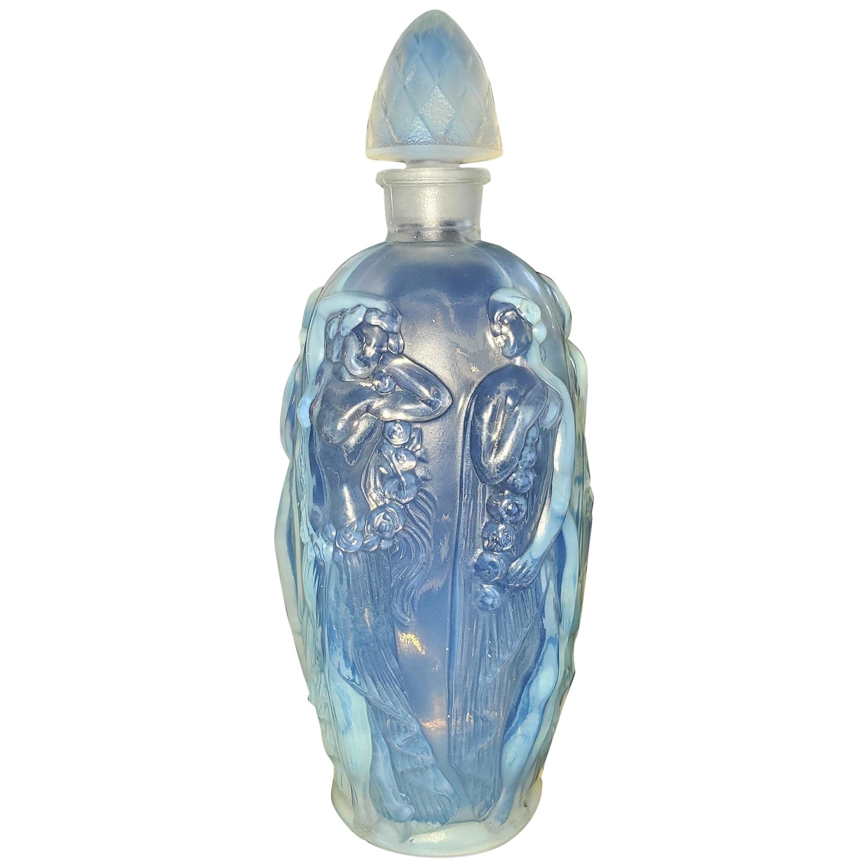 Sabino La Ronde Fleurie Opalescent Art Glass Perfume Bottle