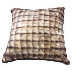 Sable Barguzin Floor Cushion in Colour Brown With Ivory
