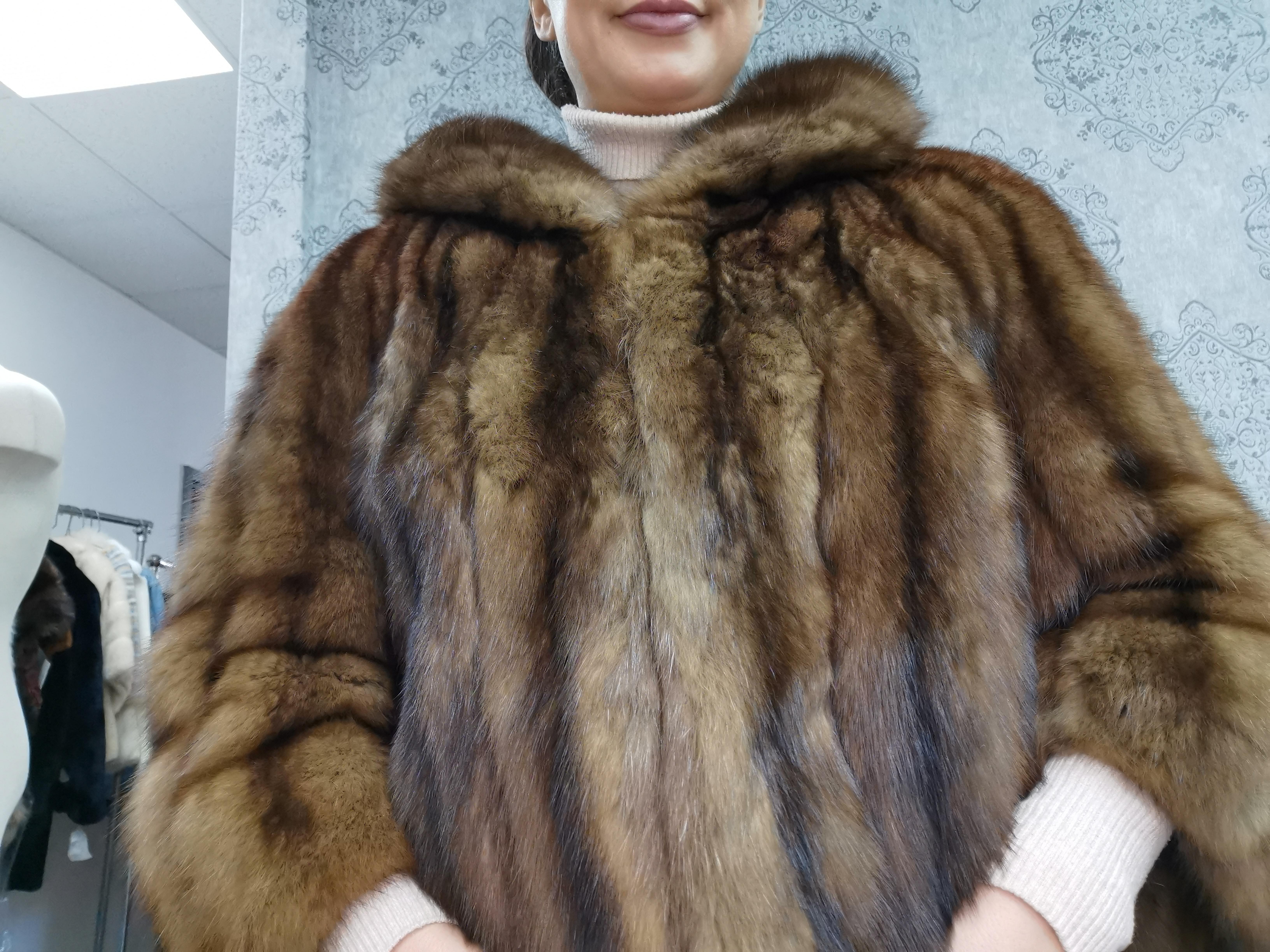 Sable fur coat with a brand new lining size 8 8
