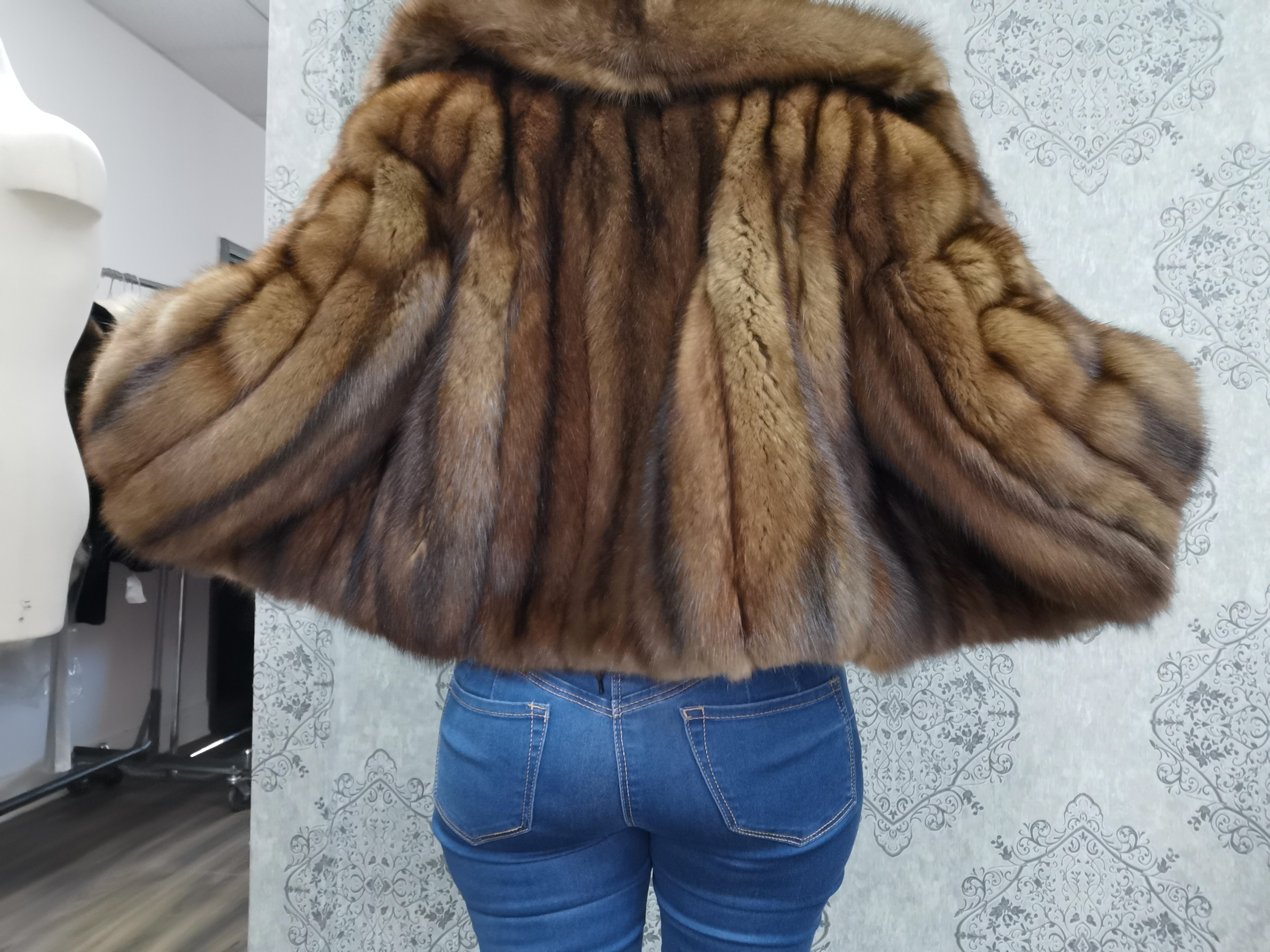 Sable fur coat with a brand new lining size 8 9