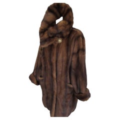 Sable Fur Coat with Huge Collar