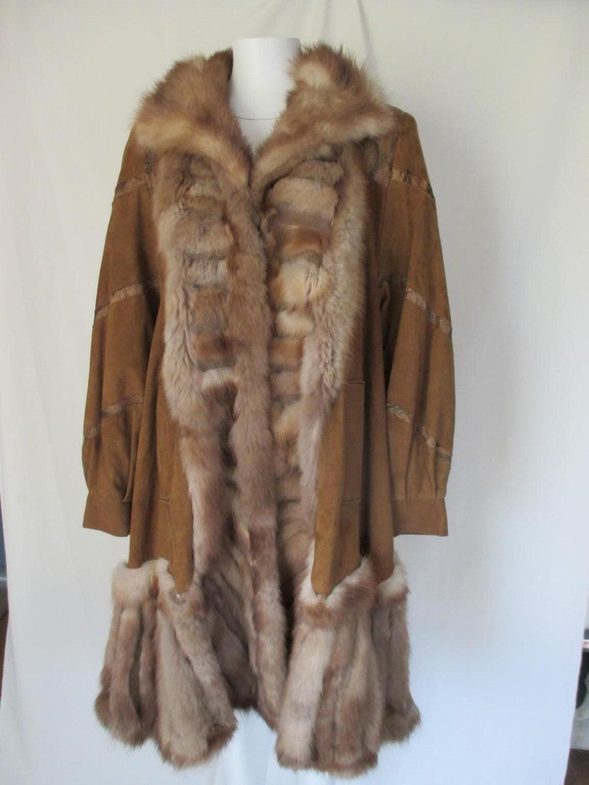 Sable Fur Swing Coat with brown soft leather For Sale at 1stDibs ...