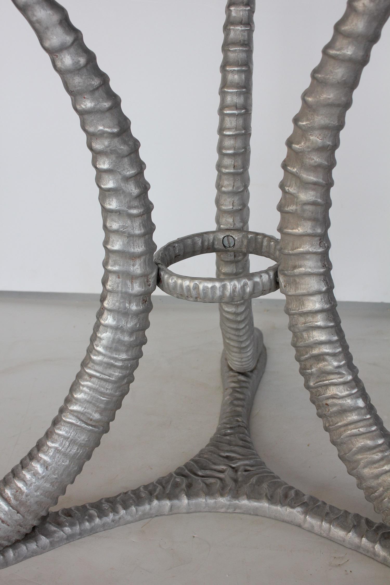 Modern Sable Horn Glass Top Center Table by Arthur Court For Sale