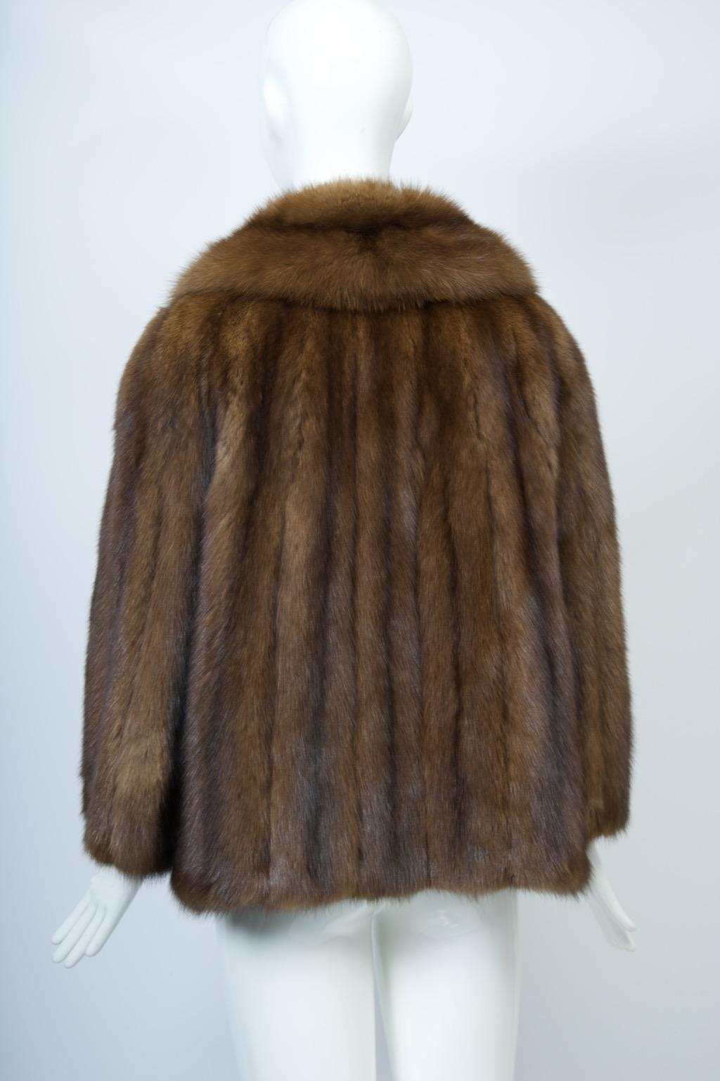 Women's Sable Jacket with Shawl Collar For Sale