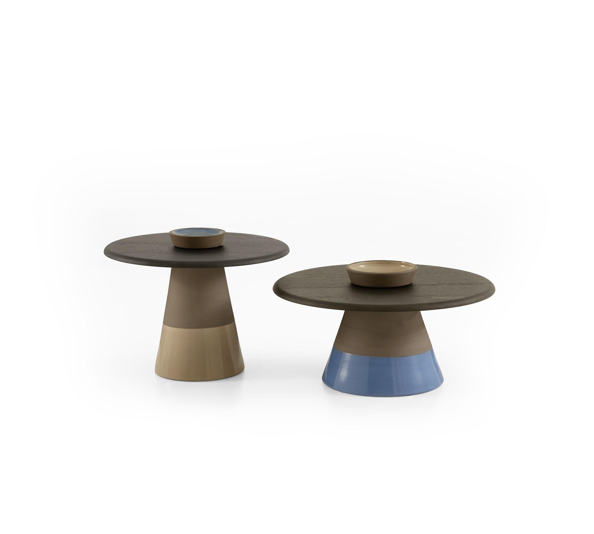 Sablier Laguna Oak and Clay Coffee Table by Morica Design In New Condition For Sale In Geneve, CH