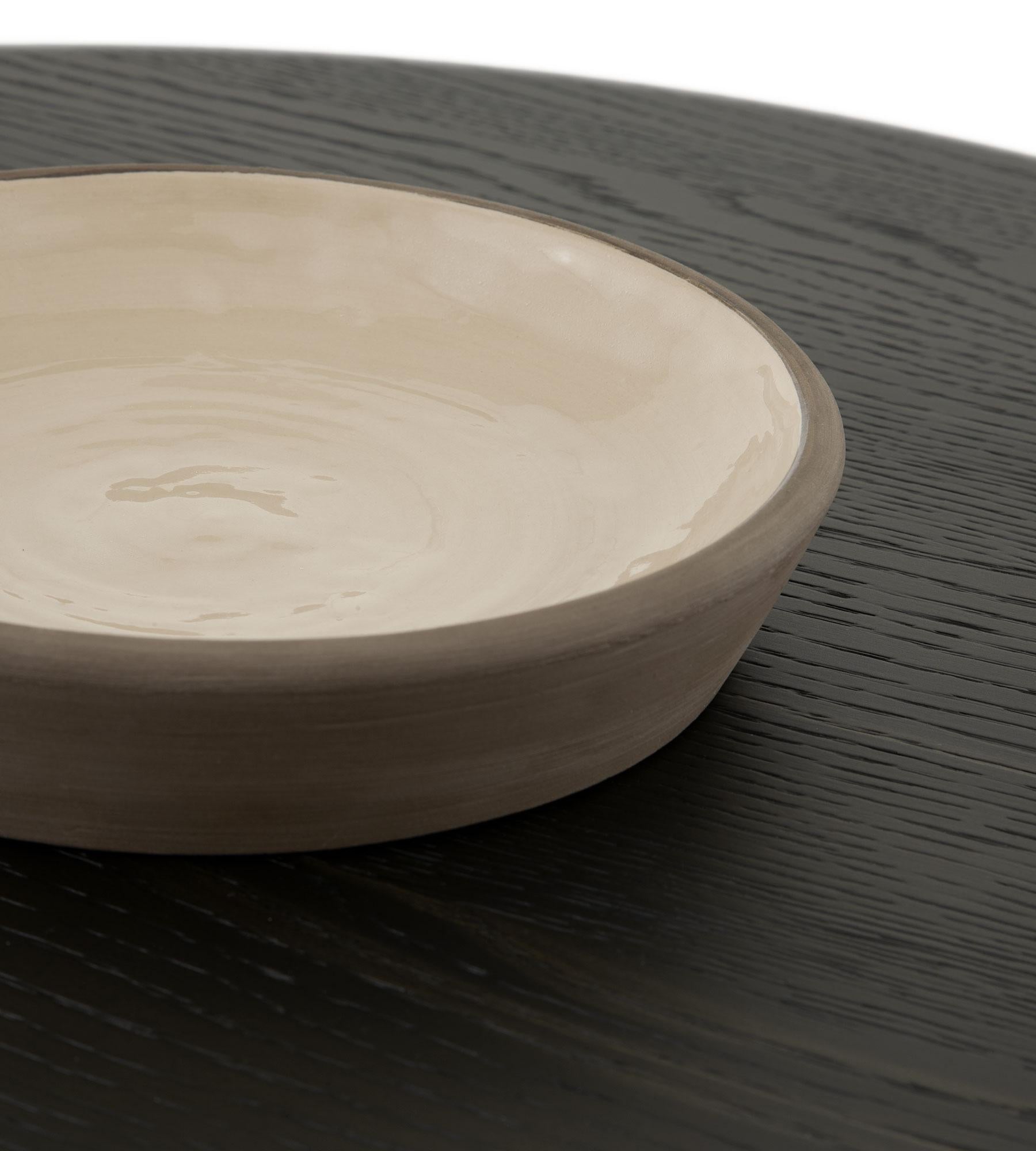 Sablier Laguna Oak and Clay Coffee Table by Morica Design For Sale 1