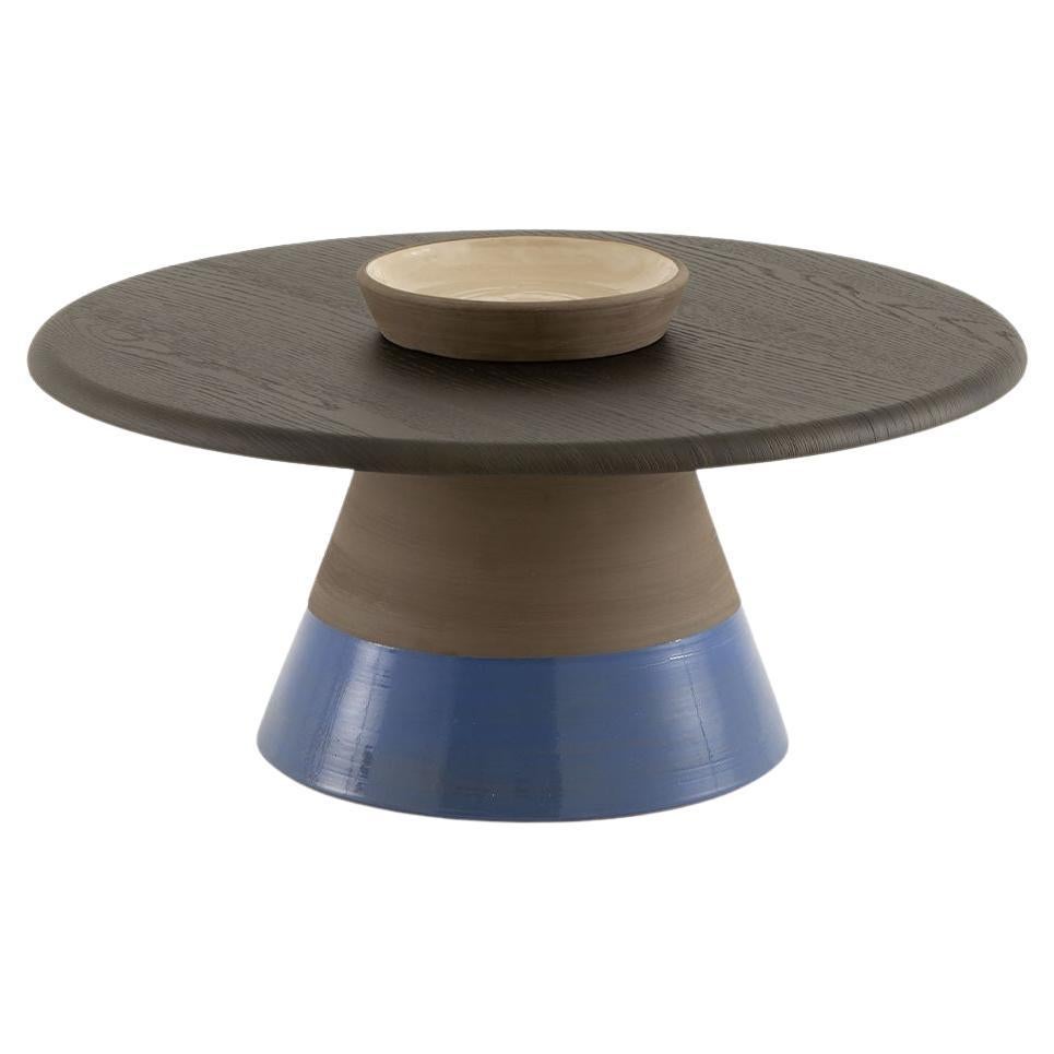 Sablier Laguna Oak and Clay Coffee Table by Morica Design