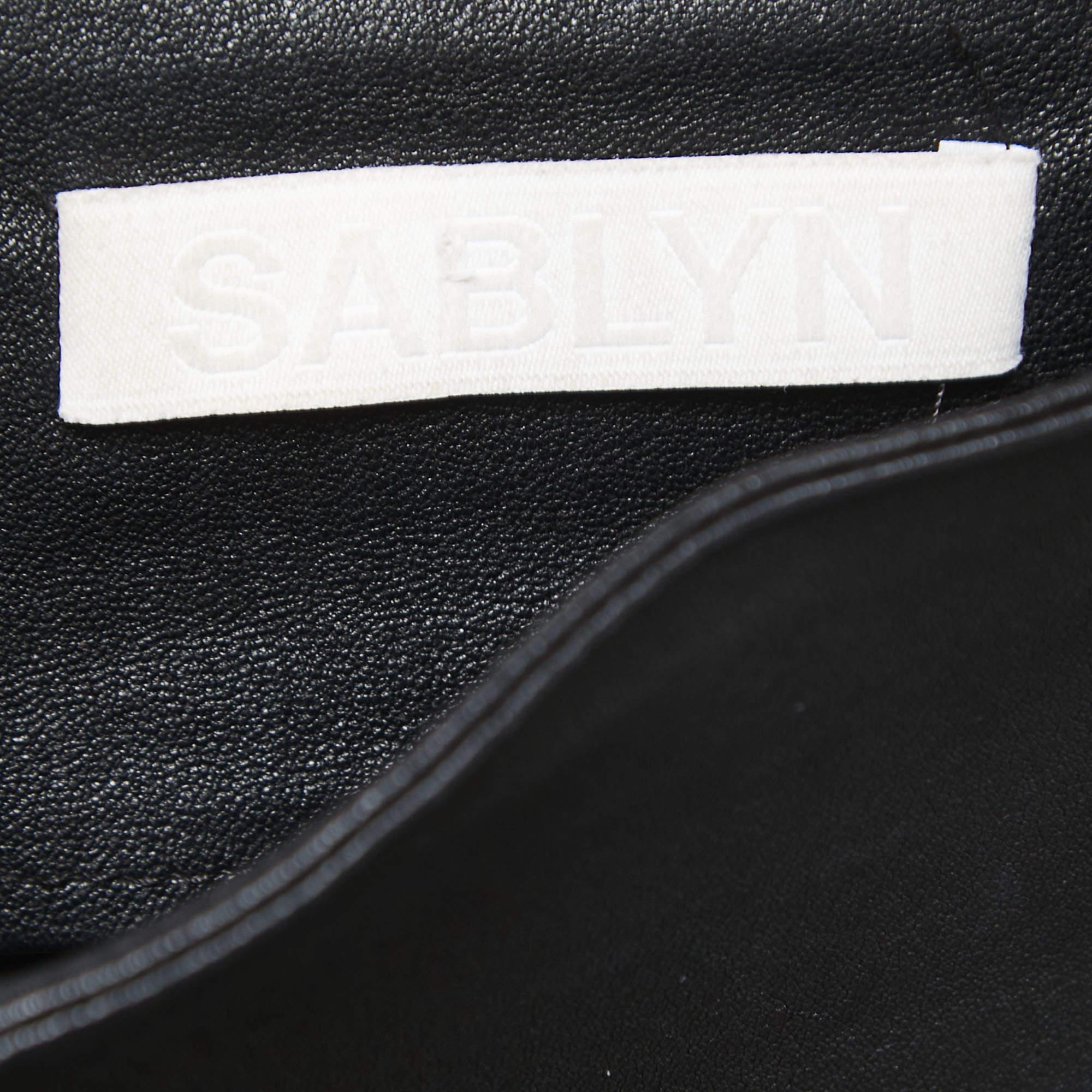 Women's Sablyn Black Leather Skinny Leggings XS For Sale