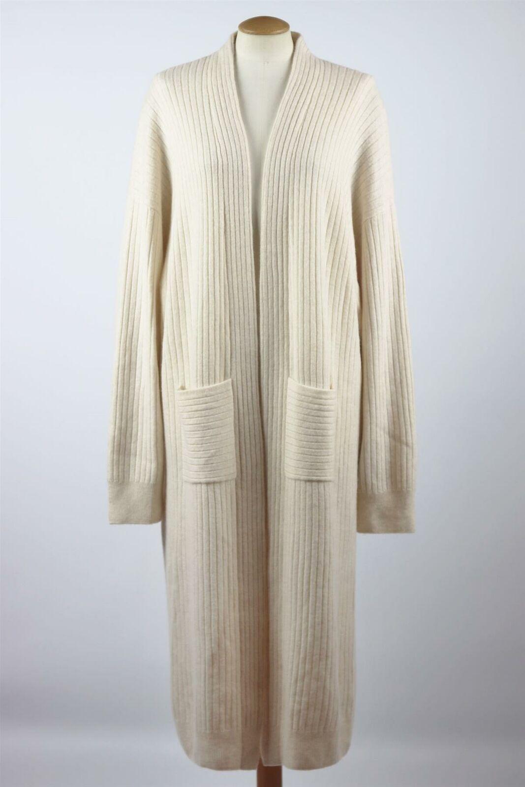 You'll get plenty of wear from this beautiful 'Cade' Sablyn cardigan, long after you days on the ski slopes, it's knitted from soft ribbed cashmere and a long streamline silhouette.
Cream cashmere.
Slips on.
100% Cashmere.

Size: Large (UK 12, US 8,
