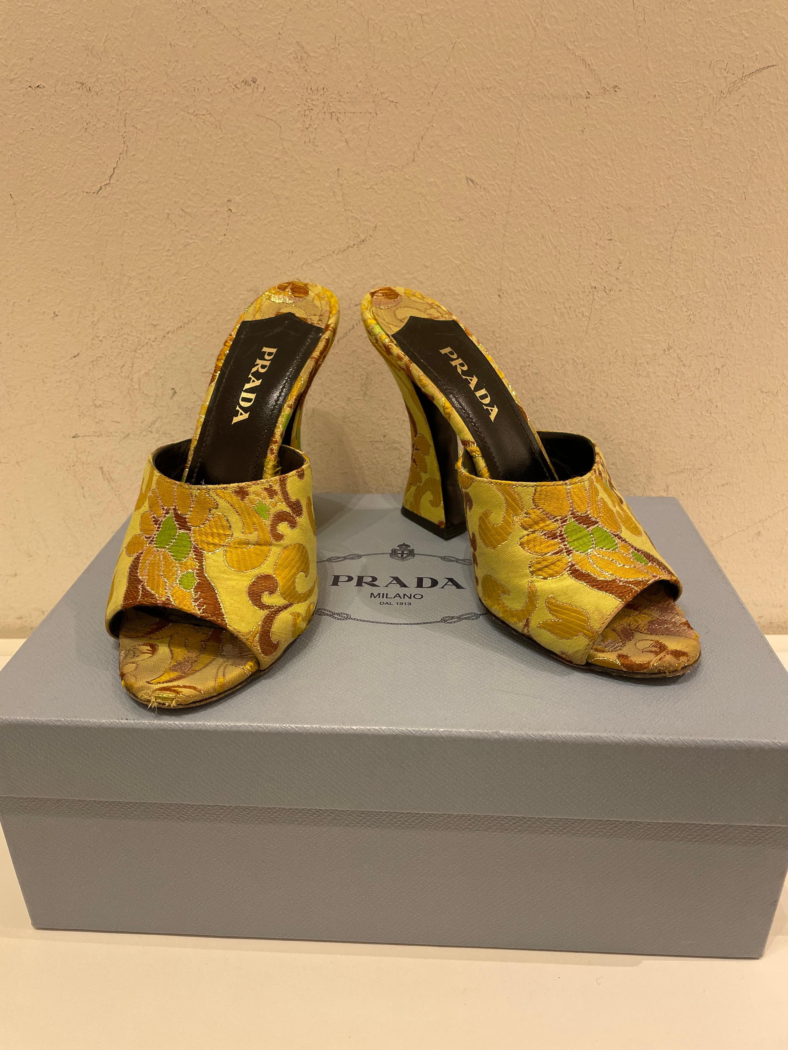 prada yellow heels
